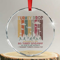 WKRP Turkey Drop Crystal Glass Ornament Retro First Annual WKRP Funny Thanksgiving Day TS10