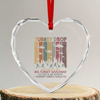 WKRP Turkey Drop Heart Crystal Glass Ornament Retro First Annual WKRP Funny Thanksgiving Day - Wonder Print Shop