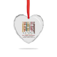 WKRP Turkey Drop Heart Crystal Glass Ornament Retro First Annual WKRP Funny Thanksgiving Day - Wonder Print Shop