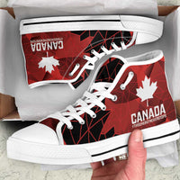 Women Rugby Canada High Top Shoes Maple Energy Never Stops - Wonder Print Shop