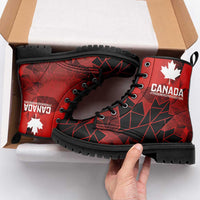 Women Rugby Canada Leather Boots Maple Energy Never Stops - Wonder Print Shop
