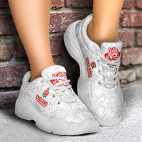 Women Rugby England Chunky Sneakers Red Roses Energy Never Stops - Wonder Print Shop