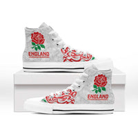 Women Rugby England High Top Shoes Red Roses Energy Never Stops - Wonder Print Shop