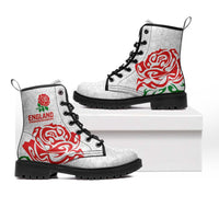 Women Rugby England Leather Boots Red Roses Energy Never Stops - Wonder Print Shop