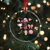 Womens Golf Lover Crystal Glass Ornament Cute Pink Bow Golf Sports Gift TS12