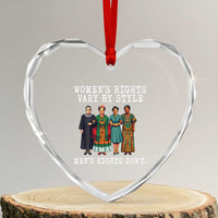 Womens Rights Vary By Style Feminists Historic Female Empowerment Heart Crystal Glass Ornament Powerful Feminism Civil Rights Movement