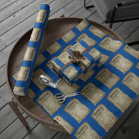Woodworker Nutrition Label Wrapping Paper Roll Carpenter Nutritional Facts Graphic