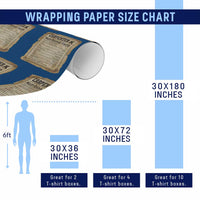 Woodworker Nutrition Label Wrapping Paper Roll Carpenter Nutritional Facts Graphic