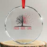 World AIDS Day Awareness Gift Crystal Glass Ornament Faith Hope Love TS12