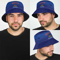 World Football Haiti 2026 Bucket Hat Haiti est de Retour Blue Voodoo Veve Spirits - Wonder Print Shop