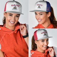 World Football Haiti 2026 Snapback Cap Haiti est de Retour White Voodoo Veve Spirits - Wonder Print Shop