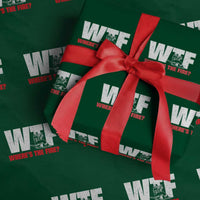 WTF Wheres The Fire Wrapping Paper Roll Funny Fireman Firefighter - Wonder Print Shop