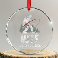 WTF Where's The Fish Crystal Glass Ornament Funny Fishing Gifts Bigfoot Sasquatch TS10