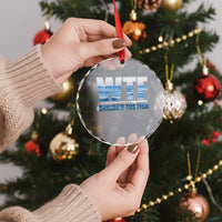 WTF Where's The Fish Crystal Glass Ornament Funny Fishing Gifts Fathers Day - Wonder Print Shop