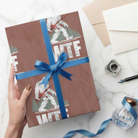 WTF Where's The Fish Wrapping Paper Roll Funny Fishing Gifts Bigfoot Sasquatch - Wonder Print Shop