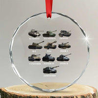 WW2 Tanks Crystal Glass Ornament M4 Sherman Panzer IV Tiger II T-34 History Buff TS02
