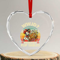 WWJD Probably Flip Tables Heart Crystal Glass Ornament Retro Christian Humor