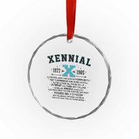 Xennial Definition 1977 to 1985 Crystal Glass Ornament Vintage Dictionary Style Graphic