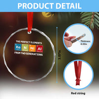 Xennial The Perfect Elements From Two Generations Crystal Glass Ornament Periodic Table Science Graphic