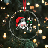 Xmas Bah Humbug Skull Santa Hat Crystal Glass Ornament TS09