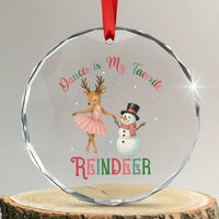Xmas Ballet Reindeer Crystal Glass Ornament Dancer Is My Favorite Reindeer Gift TS12