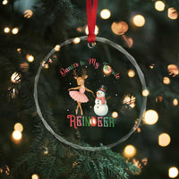 Xmas Ballet Reindeer Crystal Glass Ornament Dancer Is My Favorite Reindeer Gift TS12