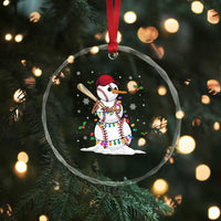 Xmas Baseball Player Crystal Glass Ornament Snowman Balls Xmas Gifts Santa Sports Men Boys TS10