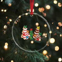 Xmas Cake Tree Bow Crystal Glass Ornament Tis The Season TS10