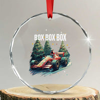 Xmas Car Racing Crystal Glass Ornament Box Box Box Xmas Tree Colorful Light TS09