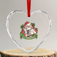 Xmas Cats Owner Heart Crystal Glass Ornament Cats For Everybody Vintage Santa Mistletoe - Wonder Print Shop
