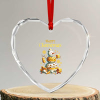 Xmas Cheese Lover Heart Crystal Glass Ornament Happy Cheesemas Merry Xmas - Wonder Print Shop