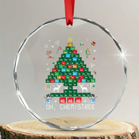 Xmas Chemistry Teacher Crystal Glass Ornament Oh Chemistree Laboratory Lab Tech Teacher Xmas Gift TS10