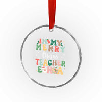 Xmas Choral Music Teacher Crystal Glass Ornament In My Merry Chorus Teacher Era Xmas Carol Master TS02