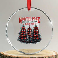 Xmas Coquette Crystal Glass Ornament North pole Christmas Tree Farm Always Fresh TS09
