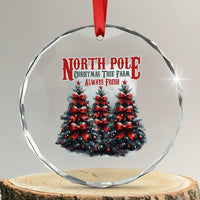 Xmas Coquette Crystal Glass Ornament North pole Christmas Tree Farm Always Fresh TS09