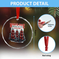 Xmas Coquette Crystal Glass Ornament North pole Christmas Tree Farm Always Fresh TS09