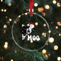 Xmas Cow Crystal Glass Ornament Funny Cow Lover Xmas Gift Farm TS10