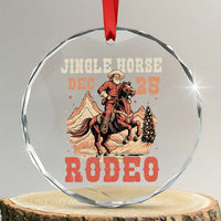 Xmas Cowboy Crystal Glass Ornament Vintage Jingle Horse Rodeo Funny Howdy Western TS09