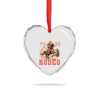 Xmas Cowboy Heart Crystal Glass Ornament Vintage Jingle Horse Rodeo Funny Howdy Western - Wonder Print Shop