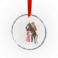 Xmas Creepy Krampus Crystal Glass Ornament Greetings From Gruss Vom Krampus TS11