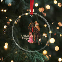 Xmas Creepy Krampus Crystal Glass Ornament Greetings From Gruss Vom Krampus TS11