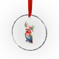 Xmas Cute Parot Reindeer Santa Hat Crystal Glass Ornament TS09