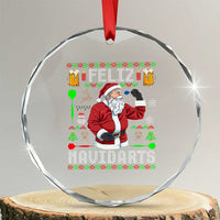 Xmas Dart Lover Crystal Glass Ornament Feliz Navidarts Santa Navidad Ugly Sweater TS02