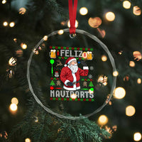 Xmas Dart Lover Crystal Glass Ornament Feliz Navidarts Santa Navidad Ugly Sweater TS02