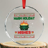 Xmas Dumpster Fire Crystal Glass Ornament Warm Holiday Wishes TS02