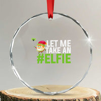 Xmas Elf Crystal Glass Ornament Let Me Take An Elfie TS02
