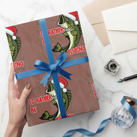 Xmas Fisherman Holiday Gift Wrapping Paper Roll Id Rather Be Fishing - Wonder Print Shop