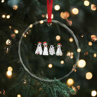 Xmas Ghost Dog Crystal Glass Ornament TS10