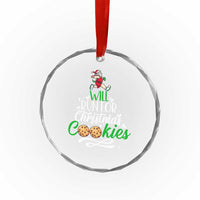 Xmas Gymer Crystal Glass Ornament Will Run For Christmas Cookies Santa Running Race TS09