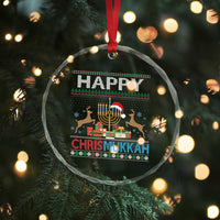 Xmas Hanukkah Crystal Glass Ornament Happy Chrismukkah Funny Jewish Chanukah TS09